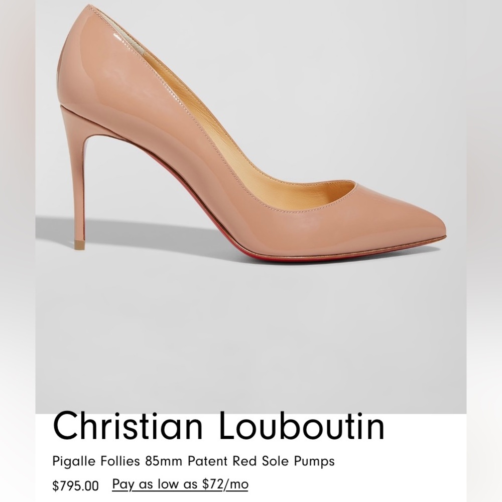 Brand New in box Nude Christian Louboutin Pigalle Folies 85mm Patent